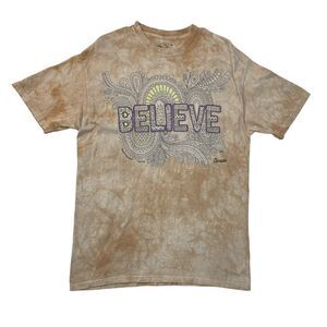 The Mountain Shirt Mens M Medium Brown Tie Dye Paisley Cotton Believe Colorwear